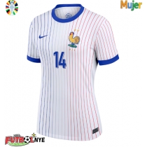 Camiseta Francia Adrien Rabiot #14 Visitante Equipación para mujer Eurocopa 2024 manga corta